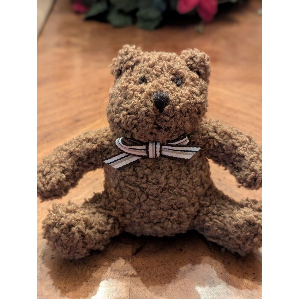 VNTG 2009 Baby Gap Brown Sherpa Teddy Bear Plush Bow Tie Stuffed Animal FAL09 NW